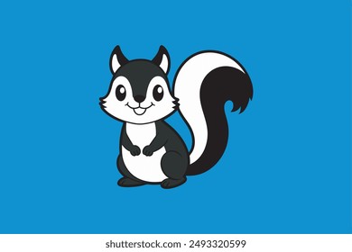   Fuzzy squirrel with a friendly smile vector artwork