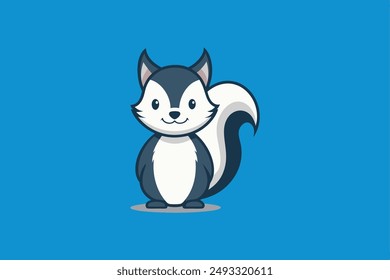   Fuzzy squirrel with a friendly smile vector artwork