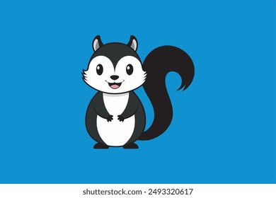   Fuzzy squirrel with a friendly smile vector artwork