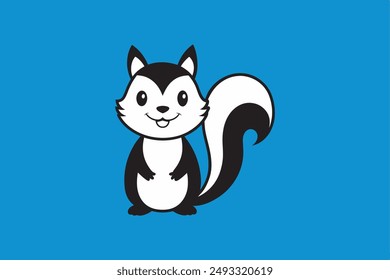   Fuzzy squirrel with a friendly smile vector artwork