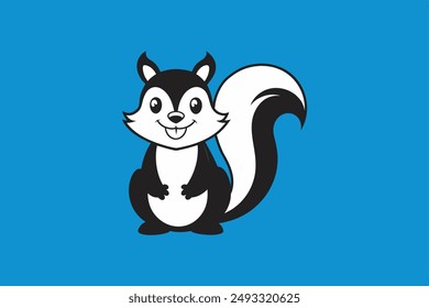   Fuzzy squirrel with a friendly smile vector artwork