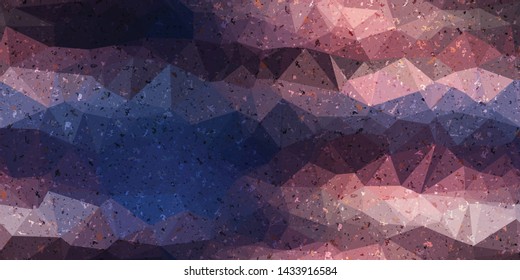 Fuzzy Stripe Crystalized Gradient Seamless Repeat Vector Pattern.  Individual solid triangles that make a gradient when viewed together. Pink, Purple.  Moody. Generative art.