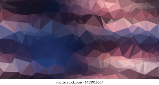 Fuzzy Stripe Crystalized Gradient Seamless Repeat Vector Pattern.  Individual solid triangles that make a gradient when viewed together. Pink, Purple.  Moody. Generative art.