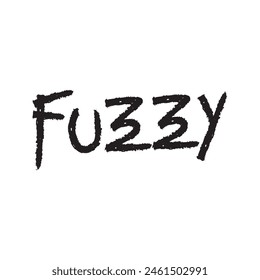fuzzy text on white background.