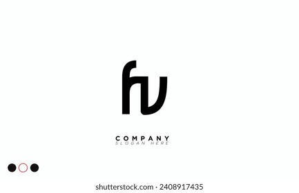 FV Alphabet letters Initials Monogram logo VF, F and V