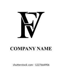 FV Company initial logo design