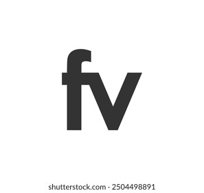 FV creative geometric initial based modern and minimal logo. Letter f v trendy fonts. Universal professional elegant techno vector design.