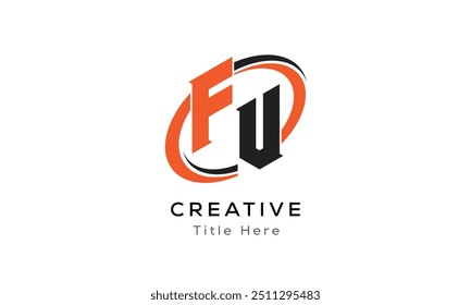 Logotipo de carta criativa FV com área circular. Letra inicial FV ligada círculo maiúsculo monograma logotipo. FV inicial letra logotipo vetor design.