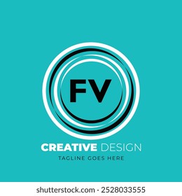 FV letter logo creative design. FV unique design. Vector illustration