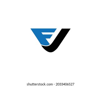Diseño del logotipo de la carta FV Vector creativo moderno.