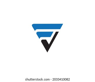 FV Letter Logo Design Creative Modern Vector.