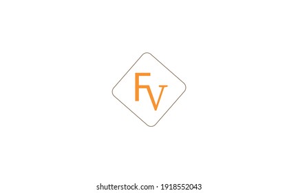 FV Letter Logo Design Template Vector