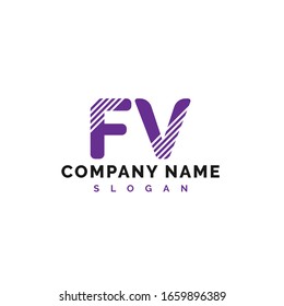 FV Letter Logo Design. FV letter logo Vector Illustration - Vector