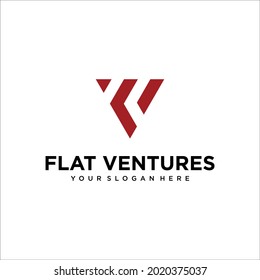 fv letter logo design vector