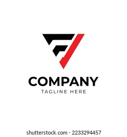 FV letter logo or FI letter logo design vector