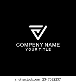 fv letter vector logo abstract