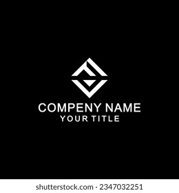 fv letter vector logo abstract