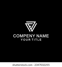 fv letter vector logo abstract