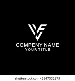 fv letter vector logo abstract
