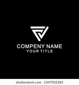 fv letter vector logo abstract