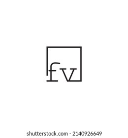 FV line concept logo in high quality professional design that will be best for your companies