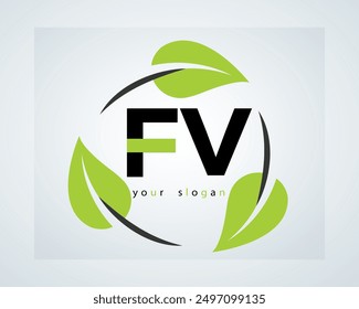 Fv LOGO.Fv abstract.Fv Monogram logo design.Fv Creative and unique alphabet.