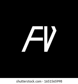 FV logo abstract monogram isolated on black background