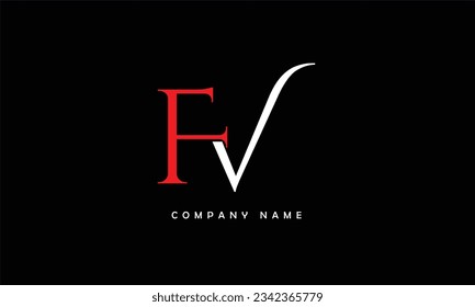 FV, VF Abstract Letters Logo Monogram