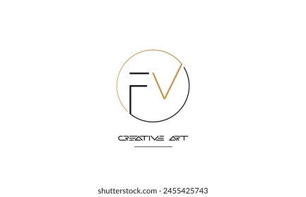 FV, VF, F, V abstrakte Buchstaben Logo Monogramm