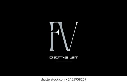 FV, VF, F, V letras abstractas logo monograma