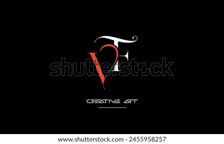 FV, VF, F, V abstract letters logo monogram