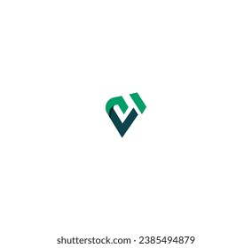 FV, VF letter logo design template elements. Modern abstract digital alphabet letter logo.