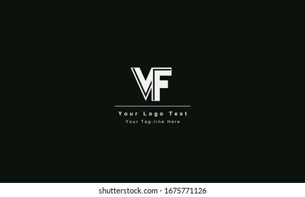 Logo de la letra FV o VF. Único atractivo creativo y moderno logotipo de la carta inicial FV F V F V