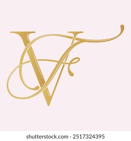 FV, VF, logotipo FV, Letra FV, monograma FV, vetor, logotipo, Iniciais de Monograma de Casamento, Logotipo de Casamento, Monograma de Casamento, Design de logotipo