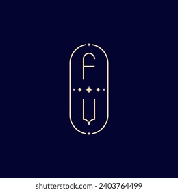FV wedding lie monogram with high quality professional design that will print well across any print media