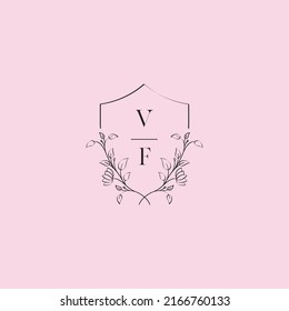 Cartas del logotipo de boda FV con un diseño profesional de alta calidad que se imprimirán en cualquier medio impreso