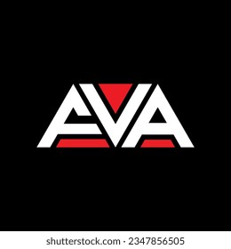 FVA Dreiecksbuchstabe Logo Design mit Dreiecksform. FVA Dreieck Logo Design Monogramm. FVA Dreieck-Vektorlogo-Vorlage mit roter Farbe. Das dreieckige FVA-Logo Einfach, elegant und luxuriös.