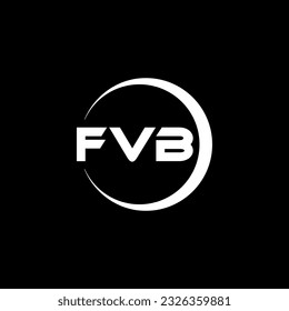 FVB letter logo design in illustration. Vector logo, calligraphy designs for logo, Poster, Invitation, etc.