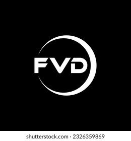 FVD letter logo design in illustration. Vector logo, calligraphy designs for logo, Poster, Invitation, etc.
