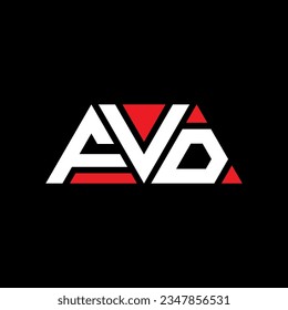 Diseño del logotipo de la letra del triángulo FVD con forma de triángulo. Monograma de diseño del logotipo del triángulo FVD. Plantilla de logotipo vectorial de triángulo FVD con color rojo. Logo triangular del FVD Diseño sencillo, elegante y lujoso.