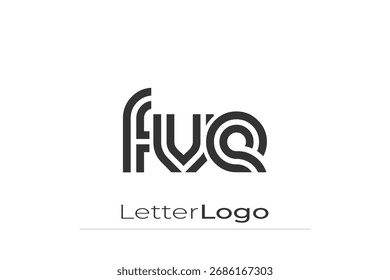 FVE Creative Unique Modern Letter Logo Design. Elegant Monogram Logo Design with Decorative Elements and Typography