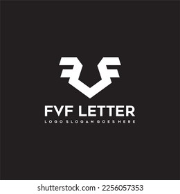 FVF letter logo vector image