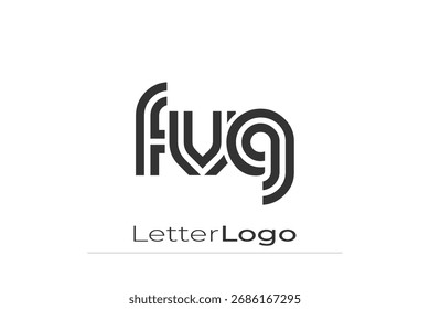 FVG Creative Diseño de Logo de Letra Moderna Única. Diseño elegante del logotipo del monograma con los Elementos decorativos y la tipografía