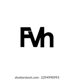 fvh lettering initial monogram logo design