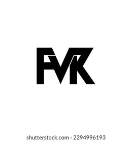 fvk initial letter monogram logo design