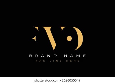 FVO abstract letter logo design. This logo is designed by three abstract letters.