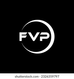 FVP letter logo design in illustration. Vector logo, calligraphy designs for logo, Poster, Invitation, etc.