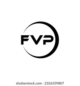 FVP letter logo design in illustration. Vector logo, calligraphy designs for logo, Poster, Invitation, etc.