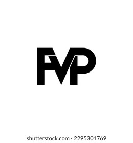 fvp typography letter monogram logo design