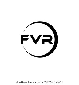 FVR letter logo design in illustration. Vector logo, calligraphy designs for logo, Poster, Invitation, etc.